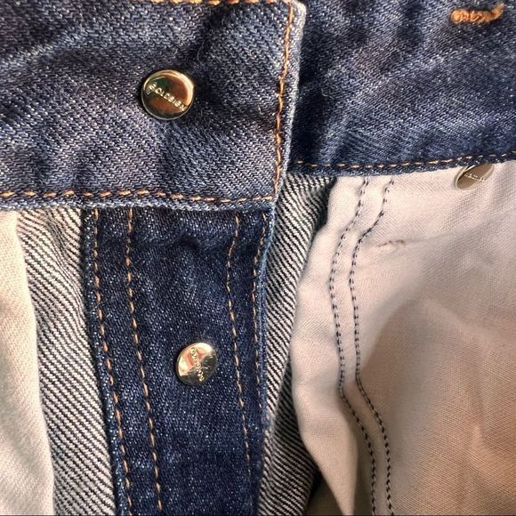 GOLDSIGN Easton The Button Front blue Denim Skirt NWT size 24 - Picture 5 of 10